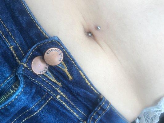 Belly button piercing