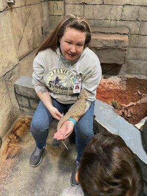 Miss Terry with a cute bearded dragon