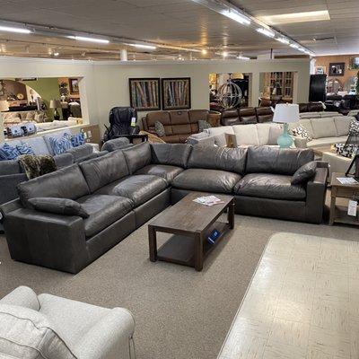 Leather sectional