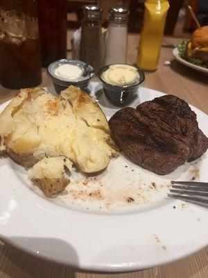 Filet and baked potato