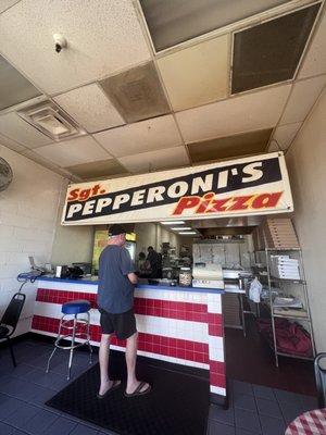 Front area is always clean here at Sgt. Pepperonis!