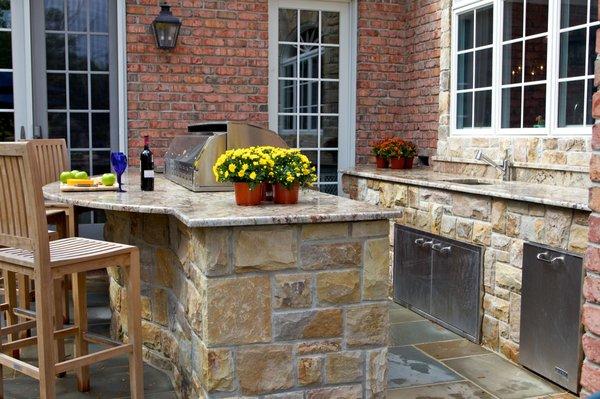 Outdoor Living Patio Stone Work Frisco Texas