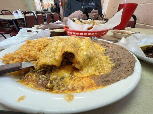 Enchilada plate