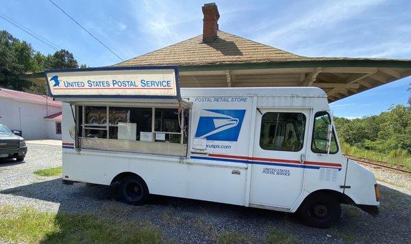 Temporary mobile post office