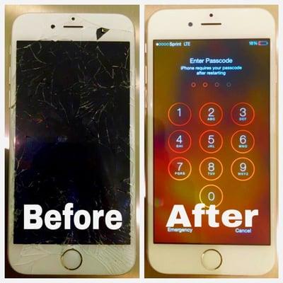 Cracked iPhone 6 looks brand new after repair :)