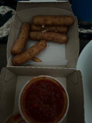 Trash mozzarella sticks