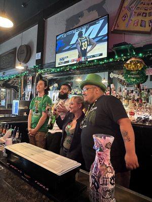 St. Patty's Day bartender lineup!