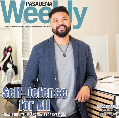 Us on the cover of Pasadena Weekly!