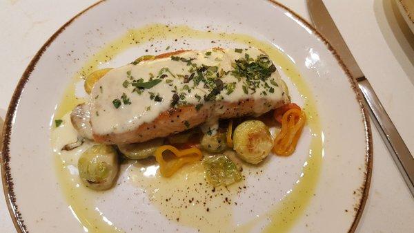 Salmon and brussel sprouts