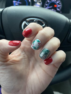 Christmas gel manicure!