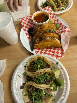 Birria and 3 tacos