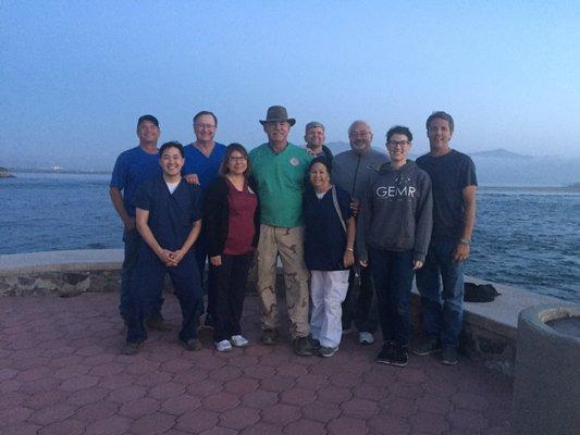 A relaxing dinner shot on Estero Beach Ensenada after a long day of health services.