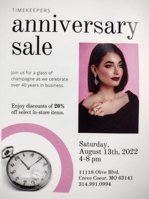 Anniversary sale