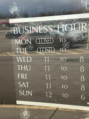 Business Hours.