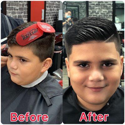 Before and after transformation