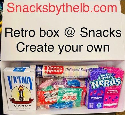 Make your own retro box at snacks by the lb. And save money!