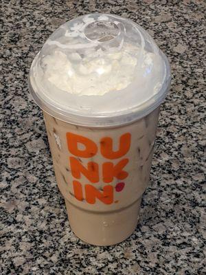 Large Antioxidant Iced Latte with whipped cream