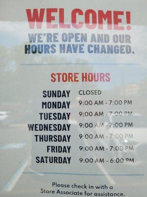 Store hours