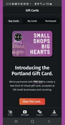 Shop with your gift card!