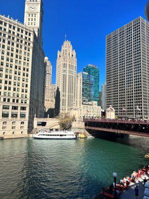 Our building, 401 N. Michigan Avenue is pictured on the right, across from the Wrigley Building and adjacent to Tribune Tower.