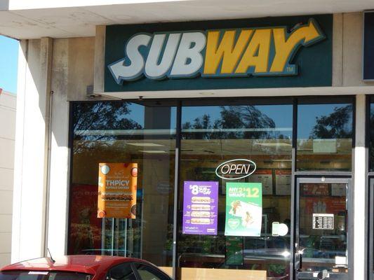 This is the front area of a subway restaurant on the 85 5th st