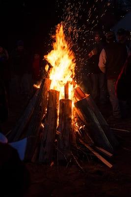 Thanks Phil Deckers and Johnny Butterfield for helping us out with our fantastic bonfire during the recent Community Tree Lighting Ceremony