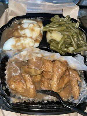 SMOTHERED CHICKEN DINNER