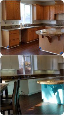 Before & After Cabinet Painting in Patterson, CA