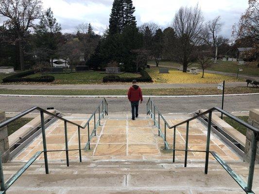 Walking out of the Main Mausoleum