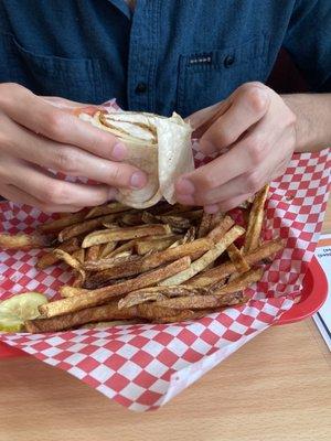 Fried chicken wrap