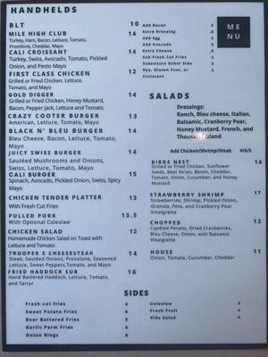 Updated Menu