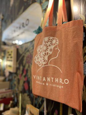 Custom Vintanthro tote bags! $10 or free with any purchase over $100.