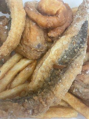 Whiting shrimp and fries lunch special