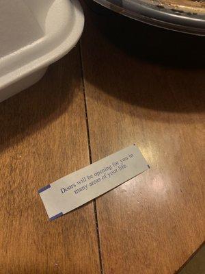 Good ol' fortune cookie