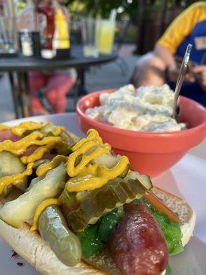 Delicious hot dogs and Chicago dogs!