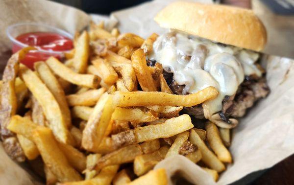 Knoxsky burger and fries