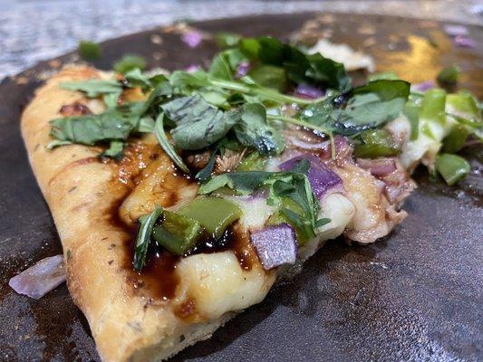 Quick dinner with $1.99 pizza dough. Arugula with balsamic