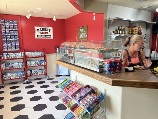 Interior of the shop counter.