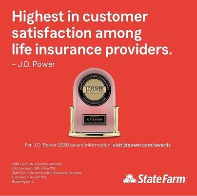 State Farm receive top honors for our Life Insurance product