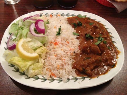 Lamb curry lunch special.