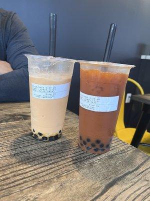 Frozen tie tea and tie milk tea