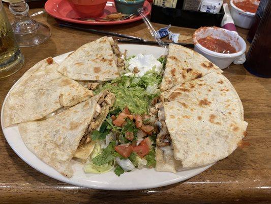 X-Large Chicken fajita quesadilla