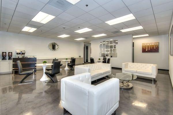 Our beautiful lounge space at 1055 West 7th Street's 33rd Floor Penthouse in Downtown Los Angeles!