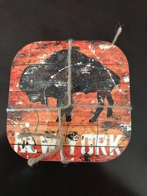 I picked up some really cool Buffalo Themed and made coasters for myself.