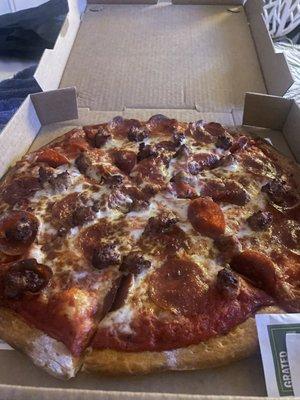 Pepperoni and sausage