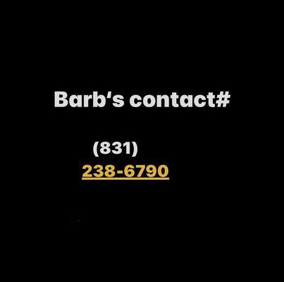 Direct phone # to Barb