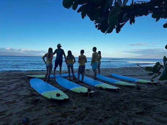 Great day learning how to surf!!