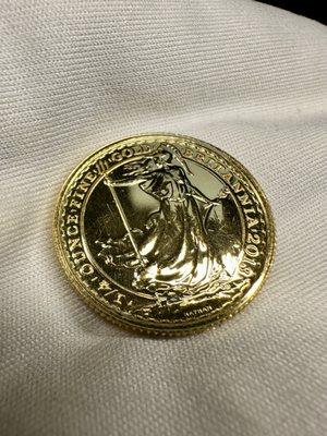 1/4th ounce British coin