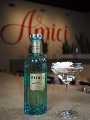 The White Lily features Italicus Rosolio di Bergamotto, an Italian liqueur.