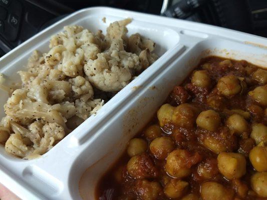 Chana masala & cauliflower